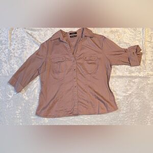 Apt. 9 Mauve Button-Front Utility Shirt
